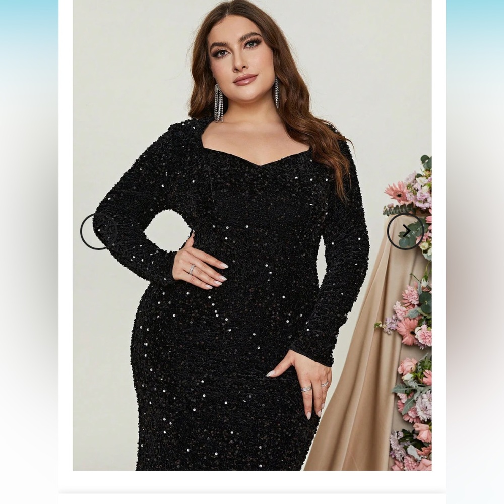 Sequin Gown SWEETHEART neckline Wedding Prom Cruise Plus Size 4X fits a 2X